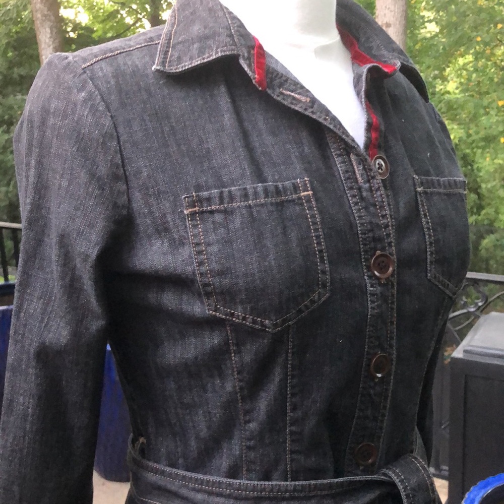 Boden Black Denim L/S shirt dress sz 6US/10UK and sz 8US/12UK - Picture 10 of 17